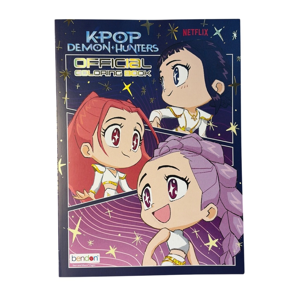 Netflix K-Pop Demon Hunters Official Coloring Book Bendon Rumi Mira Zoey New